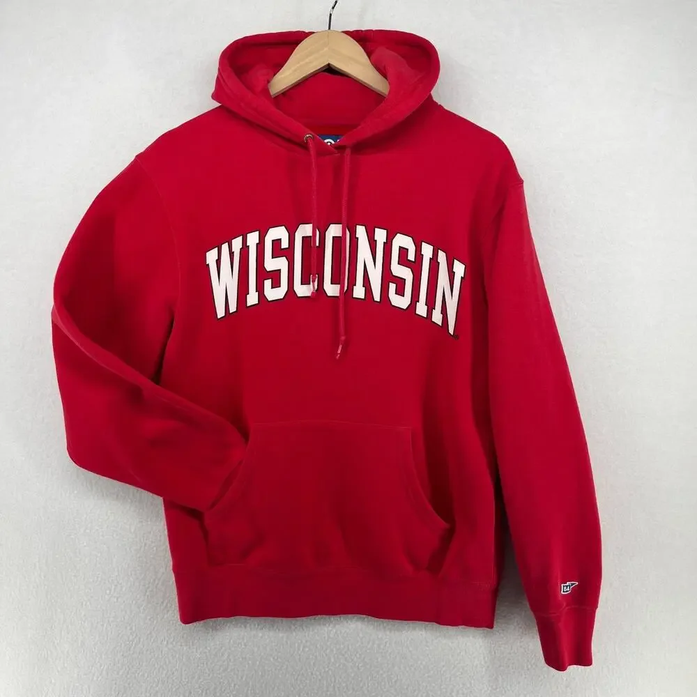 WISCONSIN Hoodie Adult S MADISON BADGERS University Fleece Sweatshirt Pullover